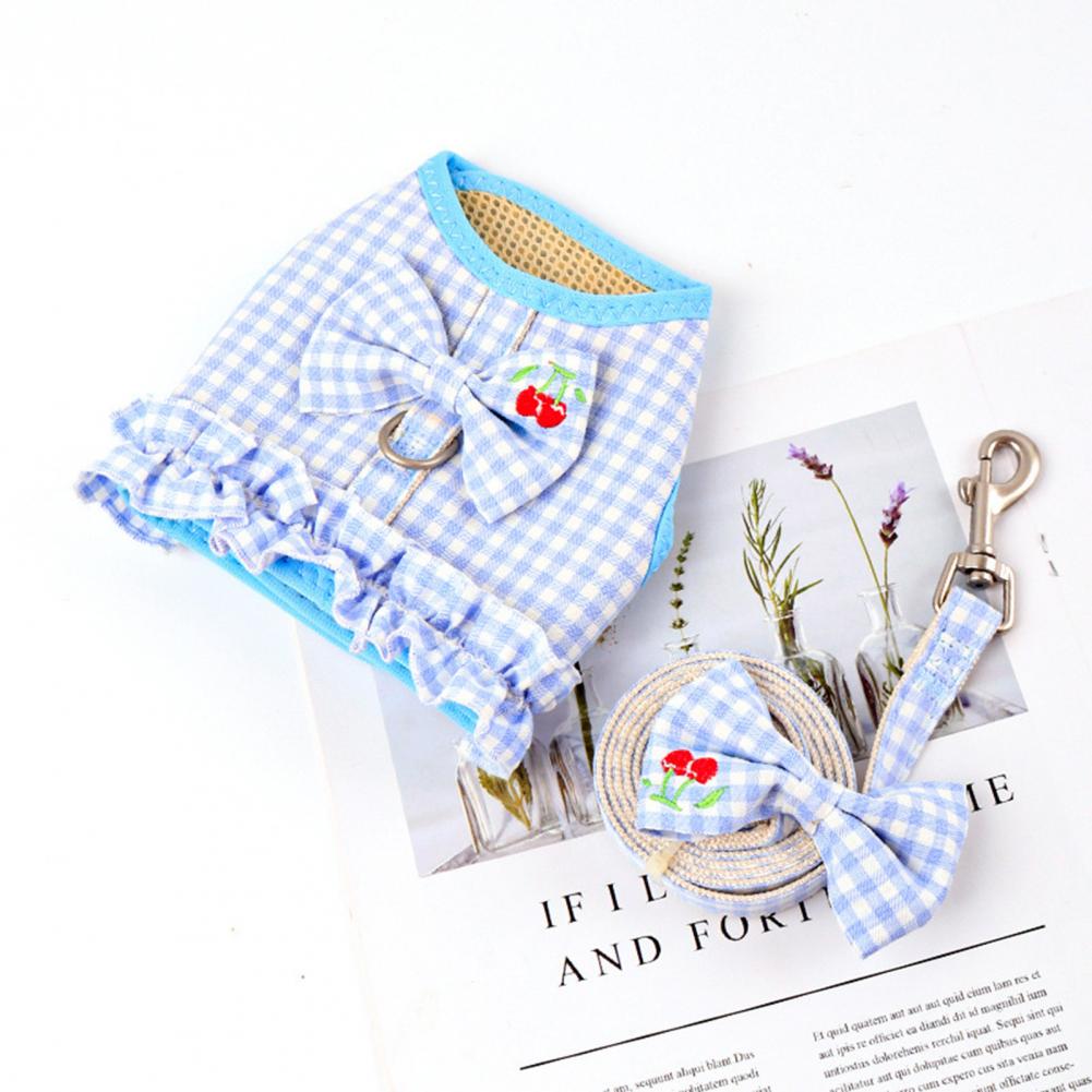 Useful Dog Vest Leash Soft Adjustable Protect Skin Anti Corrosion Vest Harness Set