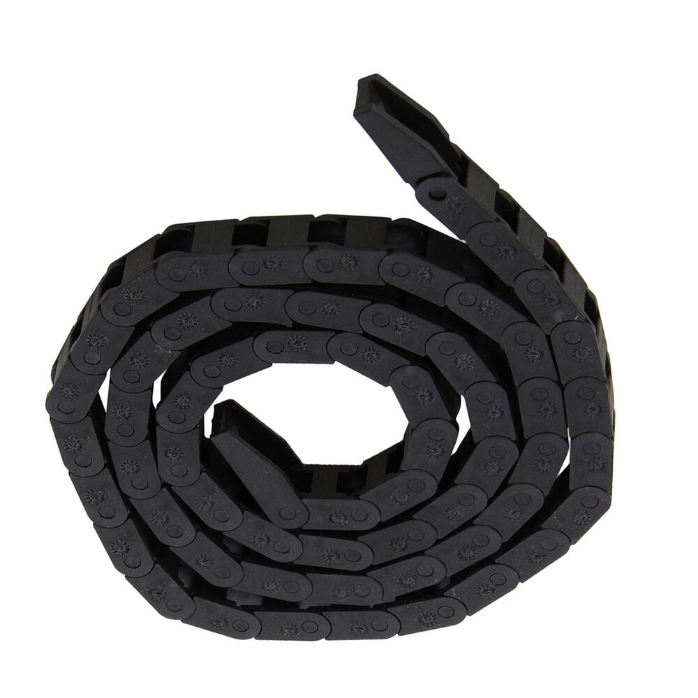 Zwart Plastic Nylon Cable Carrier Drag Chain Vloerkettingbanen Genest Draad Carriers 7*7Mm Voor Cnc Machine Tool Elektronische apparatuur