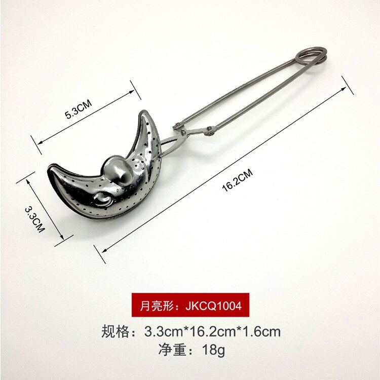 Håndholdt måne tekanne hjerte te infuser rustfritt stål sfære netting sil kaffe urte krydder filter diffuser te ball 4pc/ lot: D