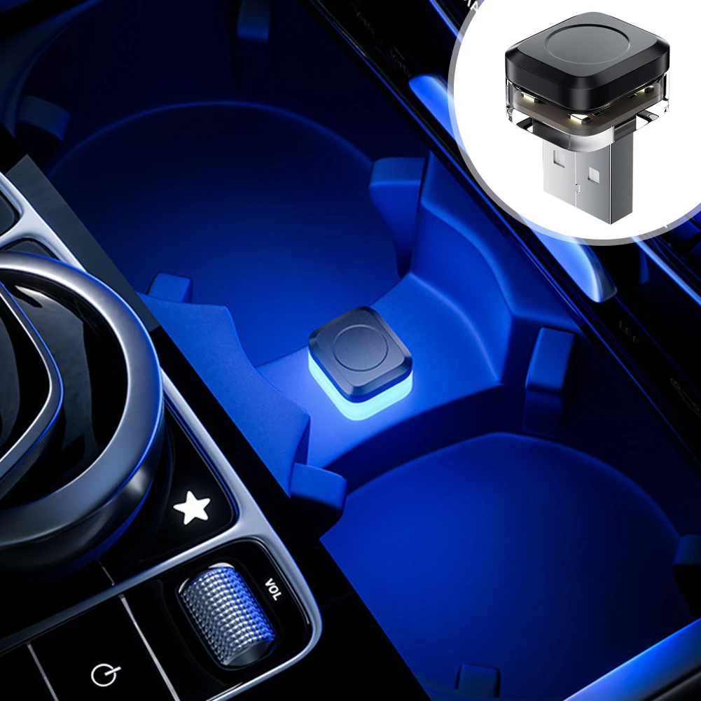 Car USB Ambient Lights Portable Mini LED Atmosphere Light Signal Lights Auto Reading Lamp Decorations Decorative Strips