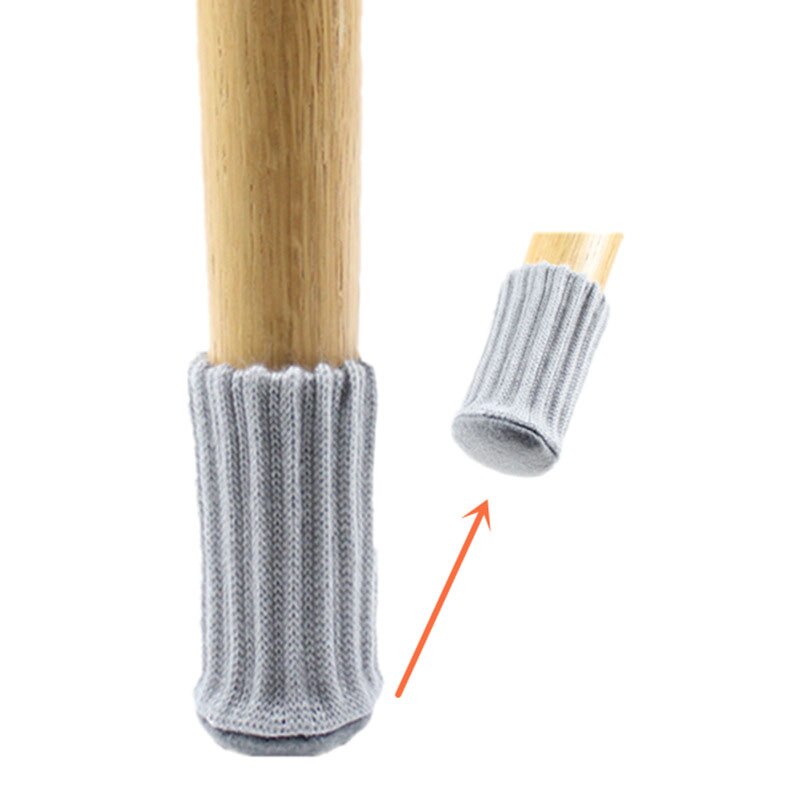 4 Stks/set Anti Slip Meubels Benen Mat Voor Stoel Sokken Bumper Demper Tafel Voeten Tapijt Caps Viltjes Breien Protector