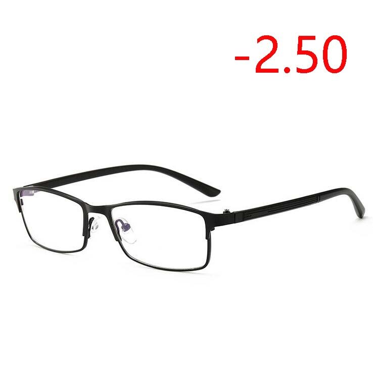 -1.0 -1.25 -1.5 -1.75-4 Anti Blauw Licht Afgewerkt Bijziendheid Bril Mannen TR90 Vierkante recept Bril Korte-Sighte Eyewear: Myopia 250