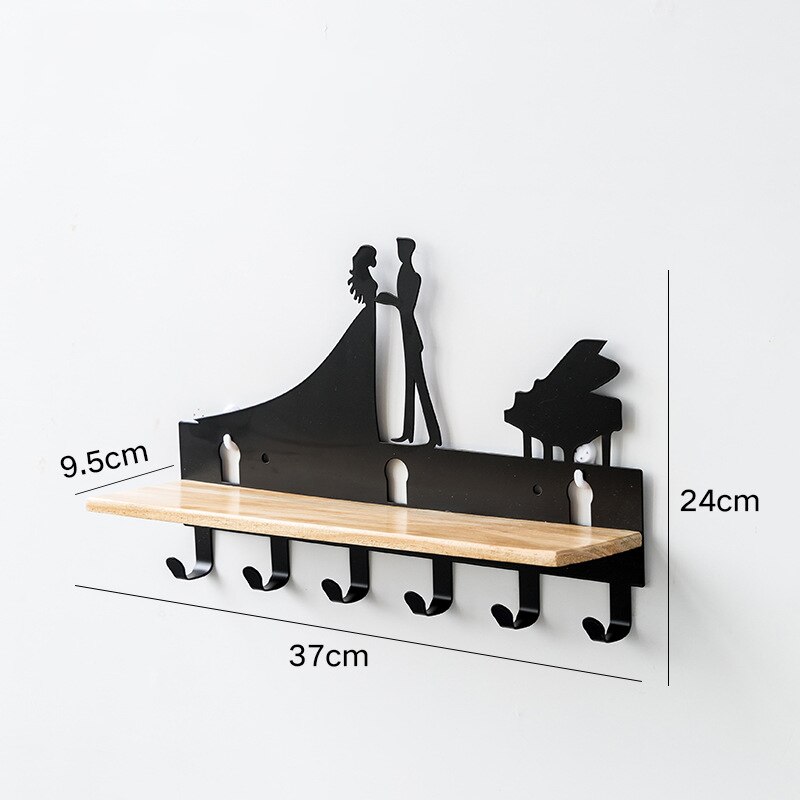 Wall Mount Hook Rail Kapstok Met 8 Rvs Haken Muur Haken Voor Thuis Kast Organisatie Voor Hoed Handdoek portemonnee Gewaden: S-B