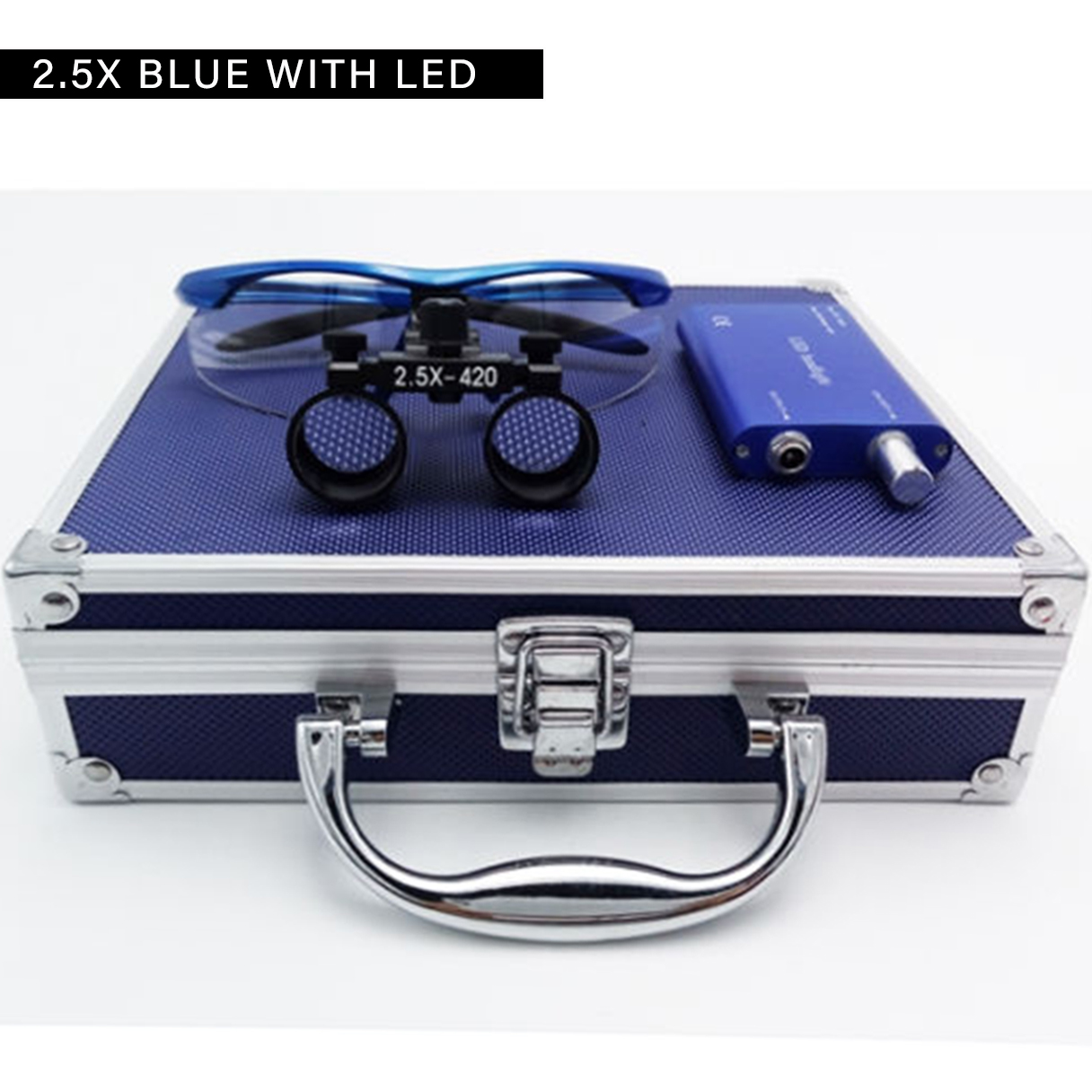 3W 2.5X/3.5X dental Loupes Magnifier Binocular Surgery Surgical Operation Loupe with Spotlight LED Headlight Magnifying Glass: Brown