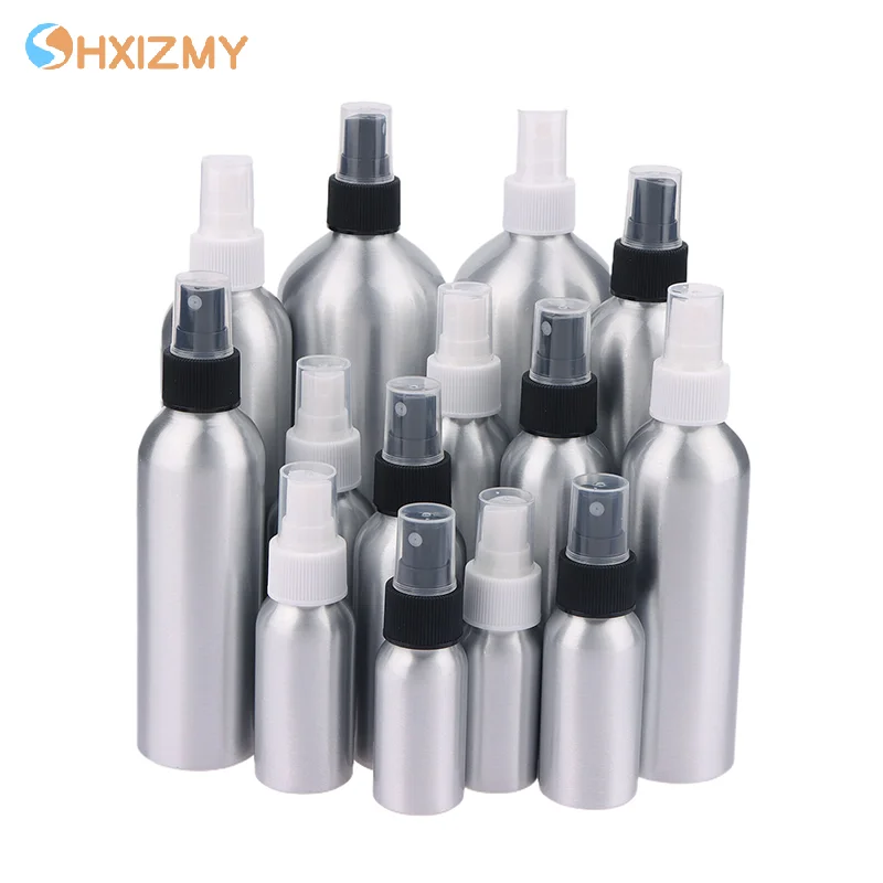 30/50/100/120/150/250/500ml flaconi spray vuoti in alluminio, flaconi cosmetici, mini flaconi atomizzatori in metallo, formato da viaggio per cosmetici