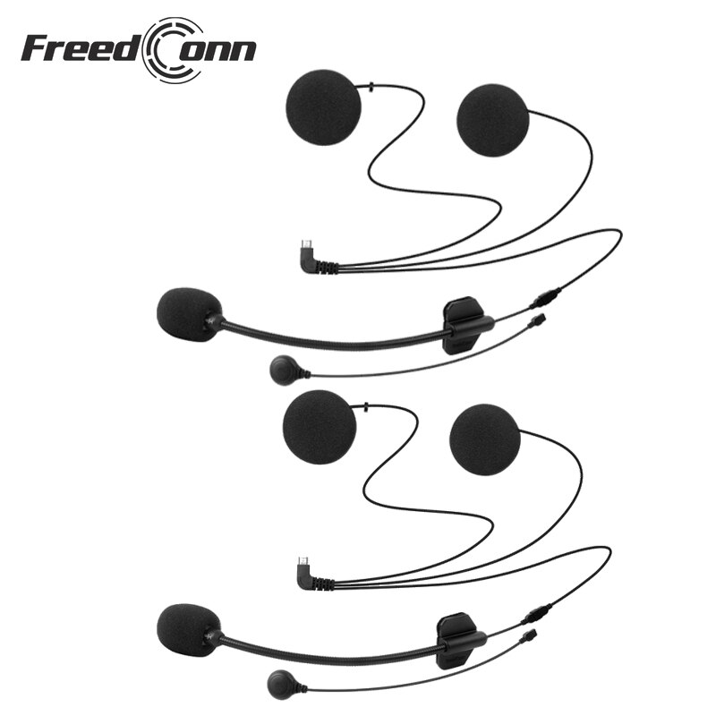 2 Stuks Hoofdtelefoon Microfoon Accessoires 2 In 1 Oortelefoon Pak Voor Freedconn TCOM Os TCOMSC FDC-VB TCOM02 Motorhelm Intercom