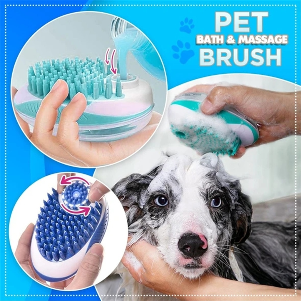 Hond Bad Borstel Kam Siliconen Spa Shampoo Massage Borstel Douche Ontharing Kam Voor Honden Katten Cleaning Grooming Tool