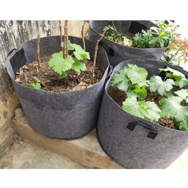 Vilt Potten Groente Tuin Groeien Zakken Stof Plantaardige Zak Ademend Veget Bloem Planten Groeien Pot Bolsa Cultivo Moestuin