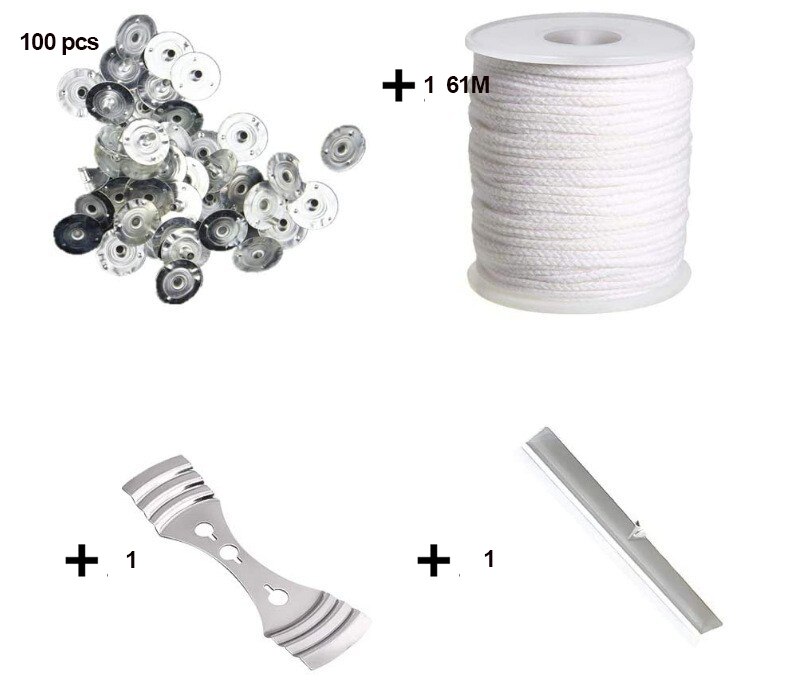 DIY Candle Crafting Kit Hand Making Craft Tool Wick Birthday Party Making Melting Pot Mould Suitable for Beginner Material: 103 pcs