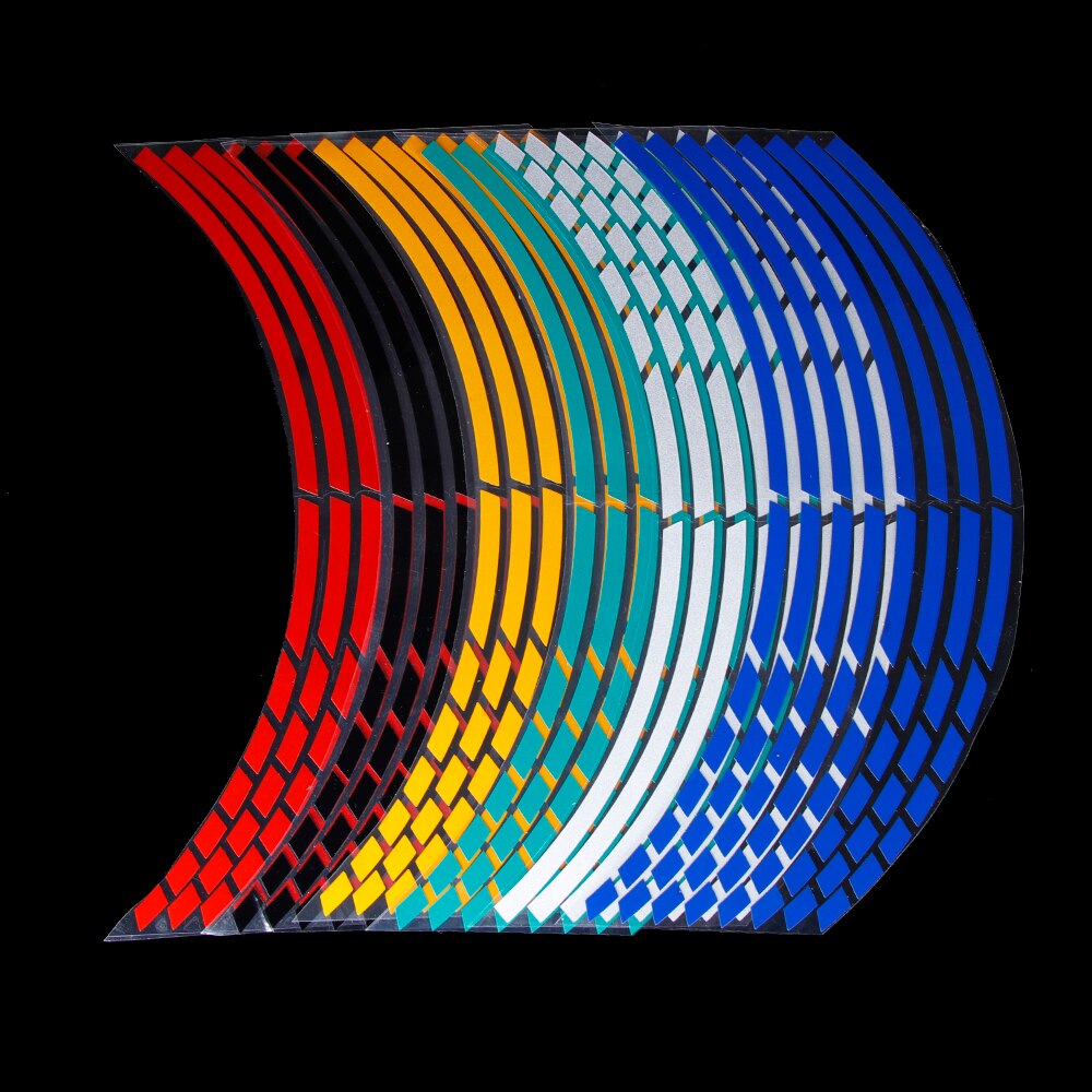 MTB Bike Reflektierende Aufkleber Fluoreszierende Motor Fahrrad Felge Nacht Safty Warnung Reflektor Film Auto Aufkleber Band Aufkleber