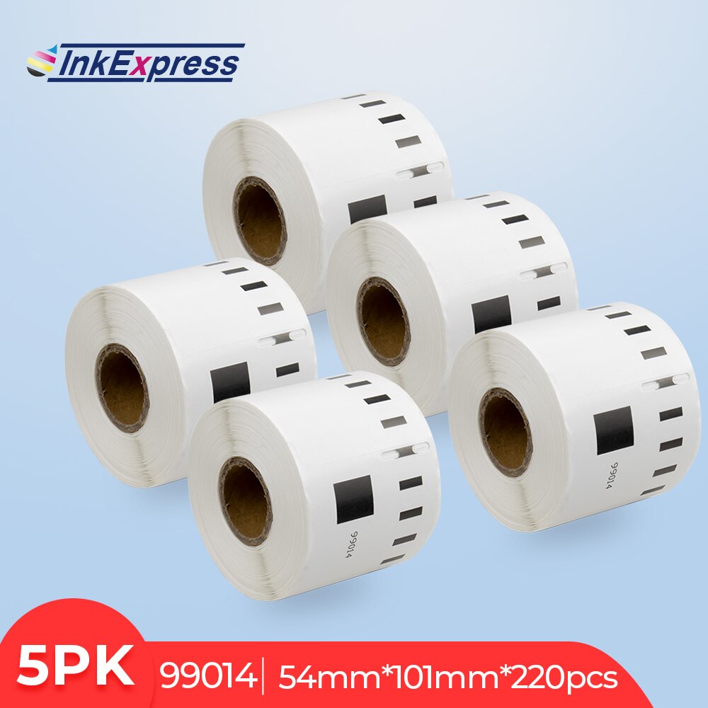 5Rolls 99014 For DYMO 99014 Address Label Thermal Paper Label 220pcs/roll 54*101mm For DYMO LabelWriter 450 400 Turbo