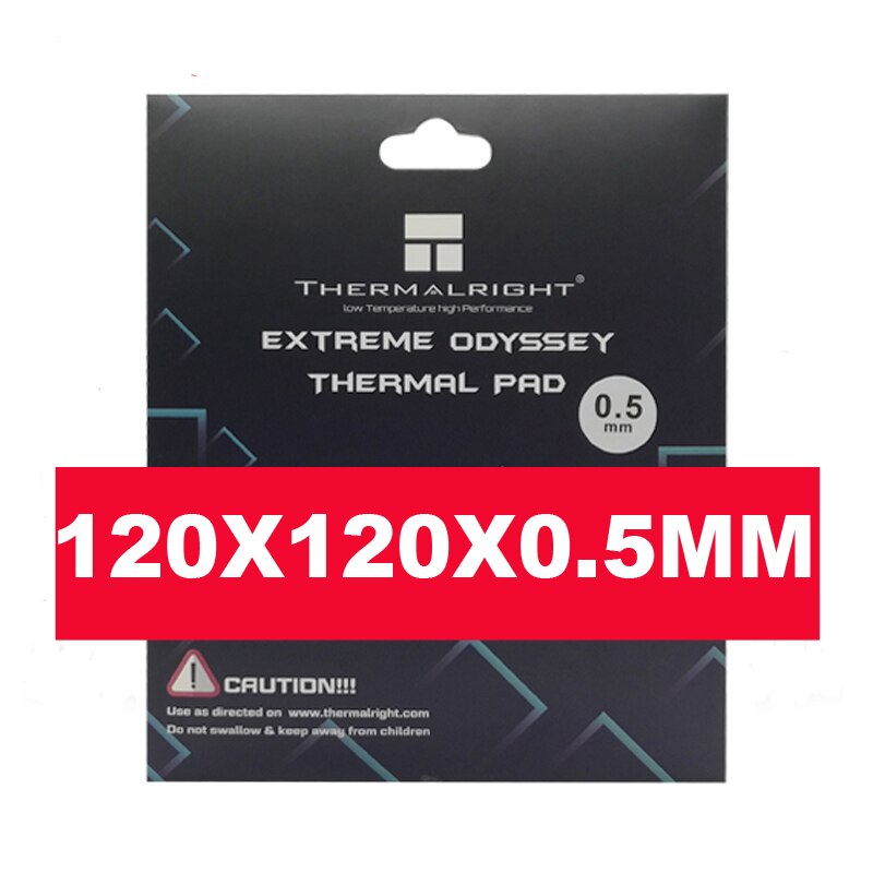 Thermalright Thermal pad 120X120mm 12.8 W/mK 0.5mm 1.0mm 1.5mm 2.0mm High Efficient thermal conductivity Original authentic: 120x120x0.5