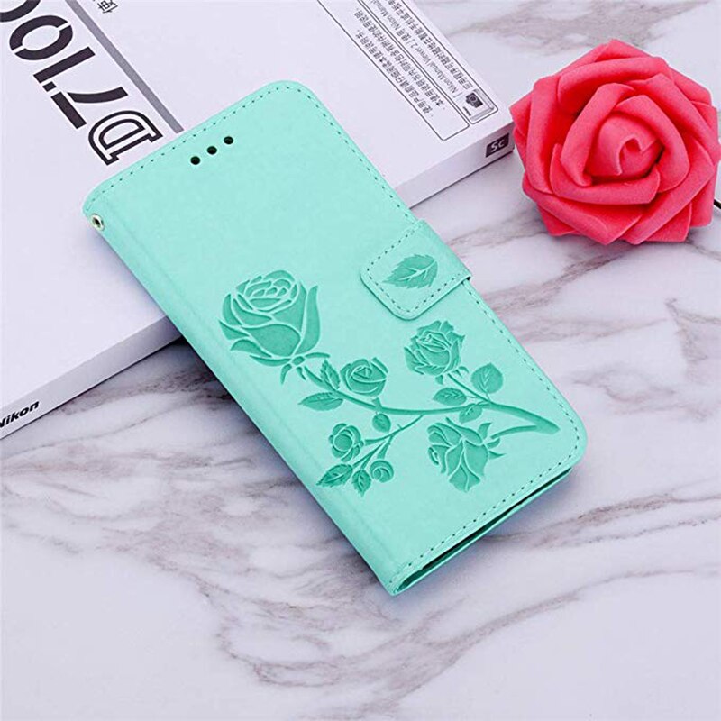 2019 nova chegada de luxo caso da aleta para doogee n20 n 20 couro volta capa para doogee y9 plus 6.3 "casos de telefone proteção coque: MGTZ Green