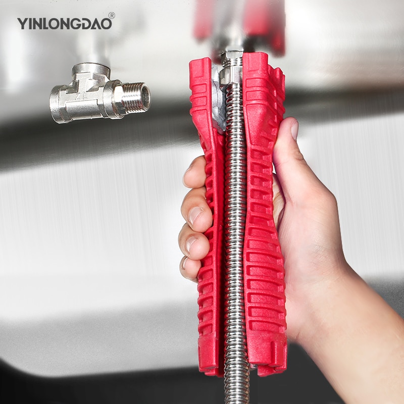 YINLONGDAO Sink Installer Multifunctional Kitchen Bathroom Faucet And Sink Plumbing Installation Extra Long Wrench Tool