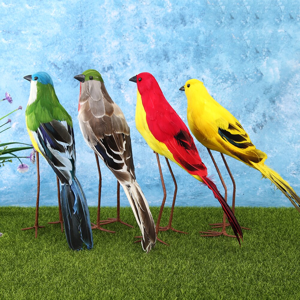 Unieke Simulatie Veer Vogels Landschap Tuin Decor Kunstmatige Foam Papegaai Simulatie Veer Versiering Vogels