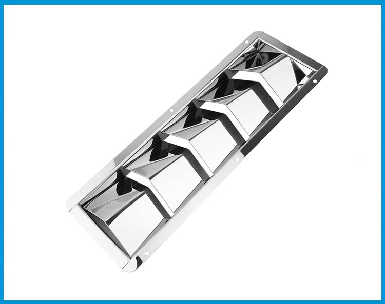2PCS 5 Slots Stainless Steel 304 Boat Marine Square Air Louver Vent Grille Ventilation Louvered Ventilator Grill Cover