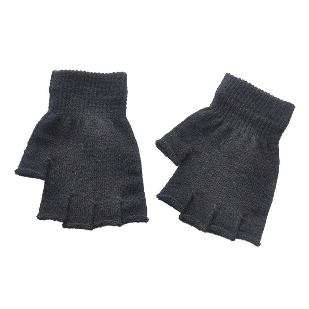 Winter Gloves Unisex Gloves Mitten Fingerless Knitted Crochet Half-fingers Adult Warm Winter Gloves Women