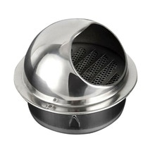 100mm/150mm Stainless Steel Round Bull Nosed External Extractor Wall Vent Outlet Round Air Vent Grille: 150mm