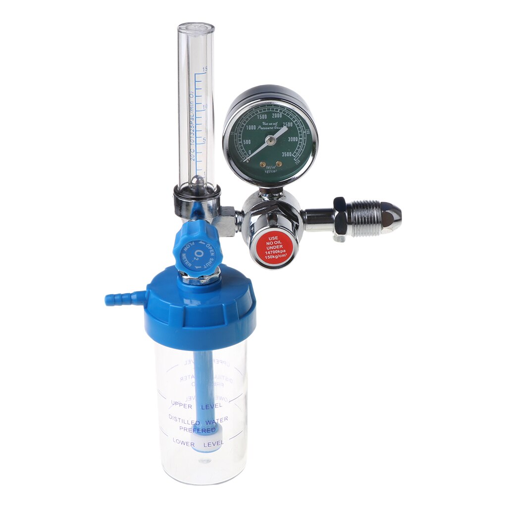 Oxygen Pressure Regulator O2 Pressure Reducer Gauge Meter Flow Gauge