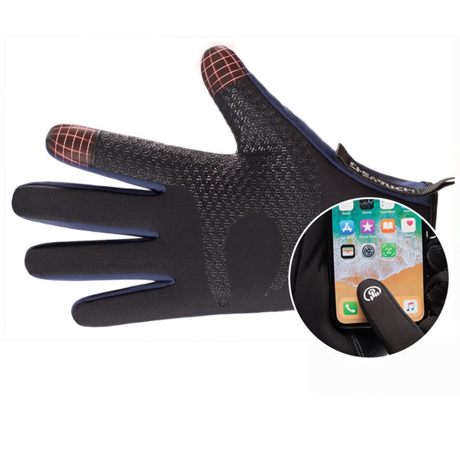 Cycling Gloves Full Finger Hiking Gloves Hiking Winter Gloves Waterproof Anti-Slip Thermal Gloves with Fleece for Biking Climb