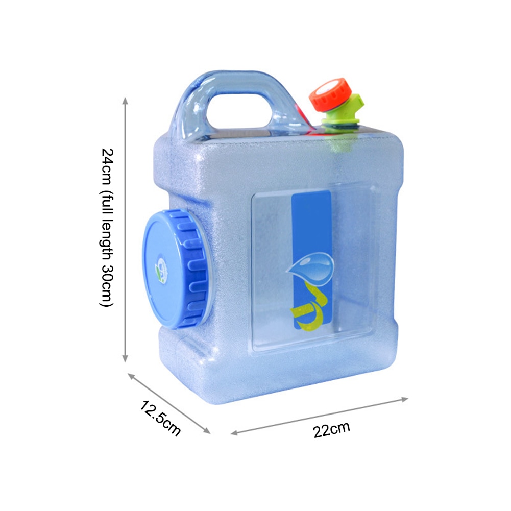 5L 8L Car Water Storage Bucket Portable Water Container Outdoor Large Capacity Water Bottle With Faucet Camping Square Barrel