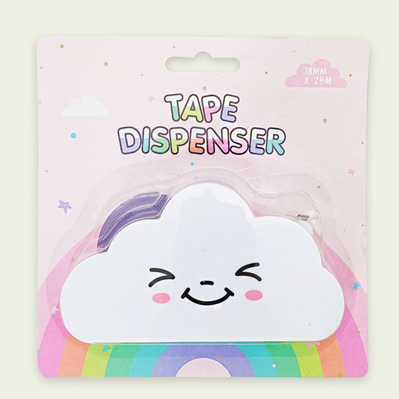 Cute Desk Accessories Office Stationery Tape Cutter Rainbow Cloud Tape Roller Safety Washi Tape Holder Adhesive Tape Dispenser: Default Title