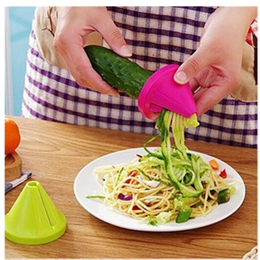 1Pc Multi-function Fruit Vegetable Rotating Shredder Grater Handheld Radish Potato Carrot Spiralizer Slicer Kitchen Tool Green