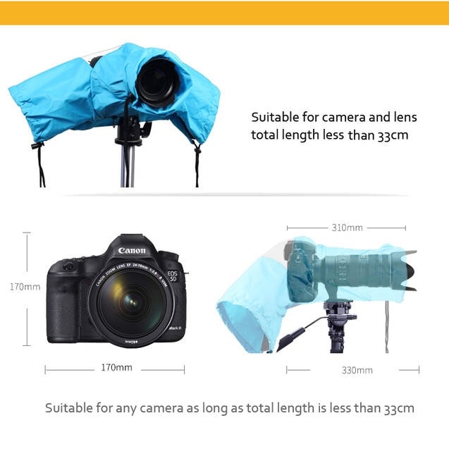 Cámara DSLR resistente al polvo y a la lluvia, funda para la lluvia para Canon 7D, Nikon D750 y Sony 70-200