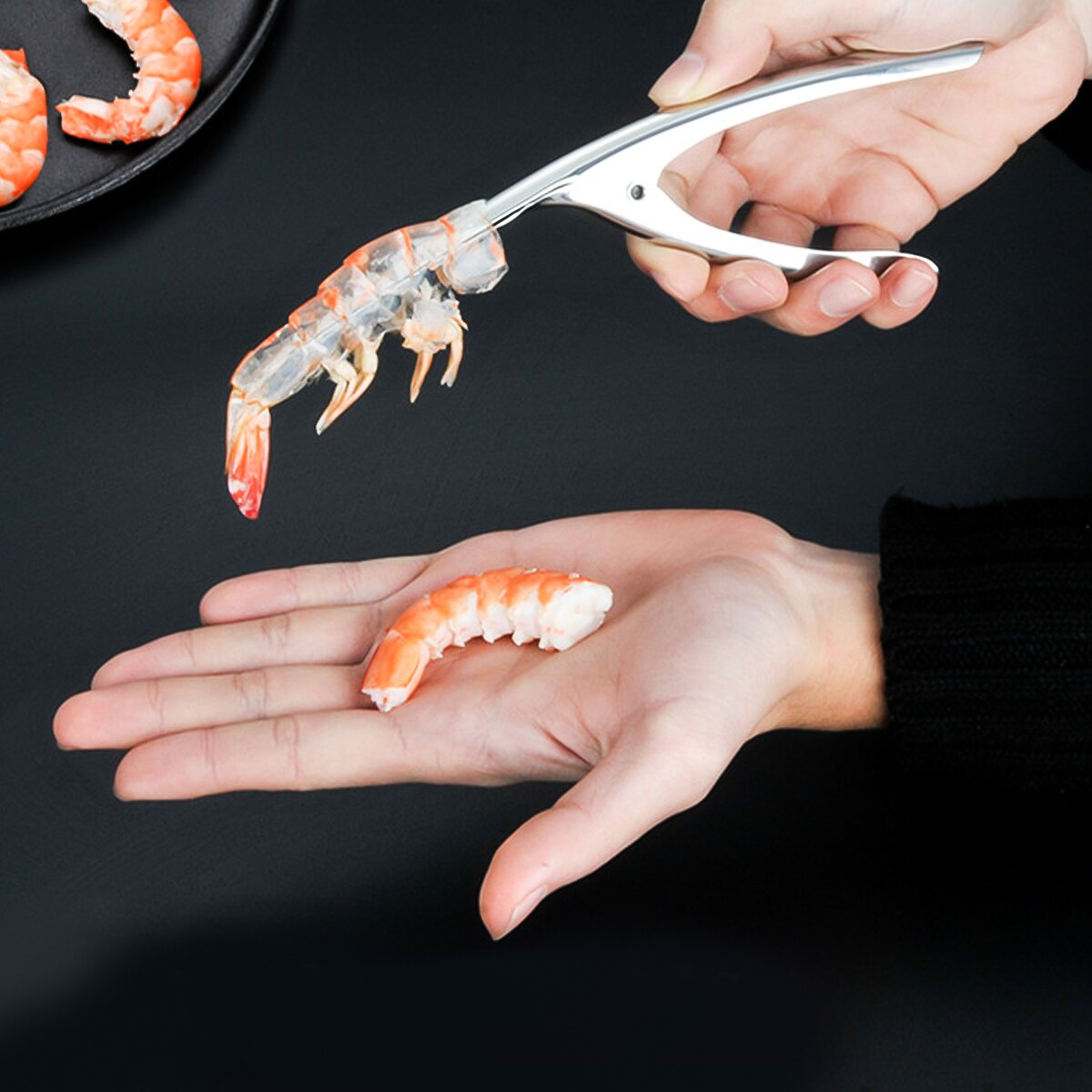 Stainless Steel Prawn Peeler Shrimp Prawn Deveiner Peel Device Kitchen Gadgets Cooking Seafood Tools