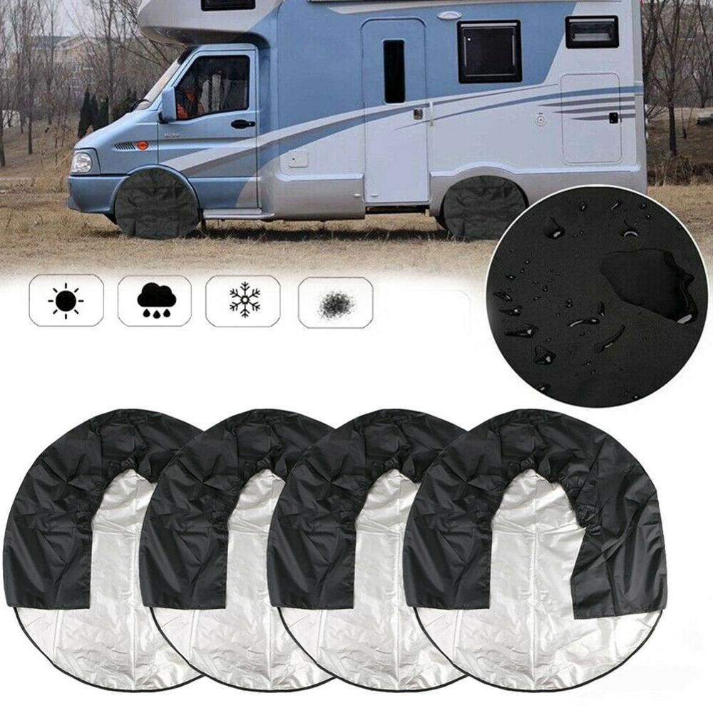 4pc Car RV Wheel Cover Tire protective cover Waterproof for Camper Motorhome Truck car paint cover tire repair anti-dirty cover