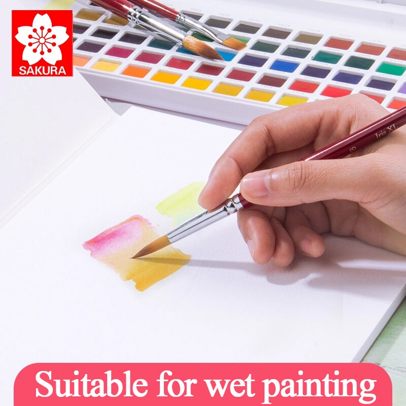 Sakura-Cuaderno de papel blanco de acuarela de 32K, cuaderno de bocetos pintados a mano, agenda de artista, suministros de oficina y escuela, papelería