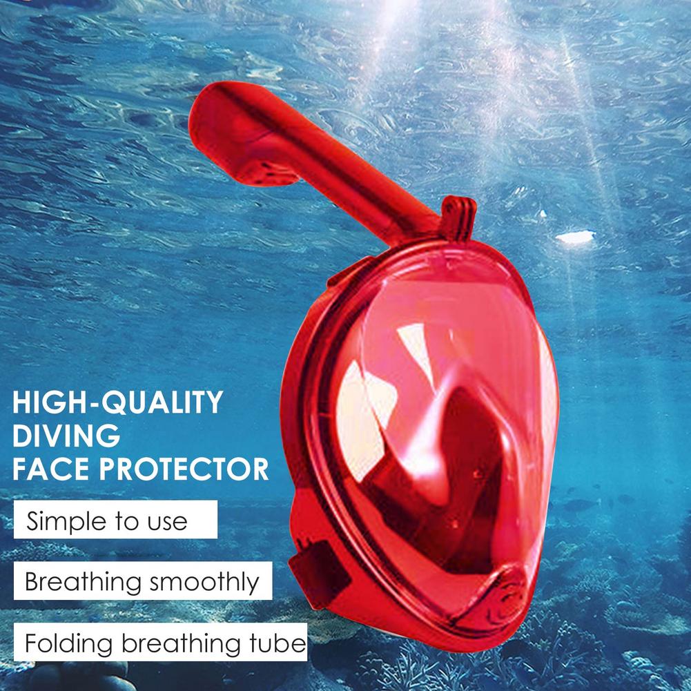 Underwater Anti-fog Snorkeling Mask Full Face Goggles Anti-leakage Diving Respiratory Swimming Spearfishing Scuba Mask For Kids