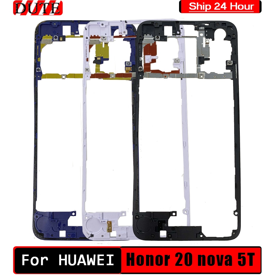 Middle Frame For HUAWEI Honor 20 rear bracket Rear Bezel Plate Chassis Housing For Huawei Nova 5t Back Frame Receplament Part