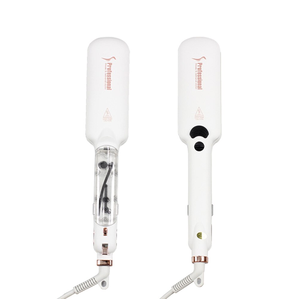 Dampf Haarglätter Professionelle Salon Dampf Ionic mit Infrarot Flache Eisen Keramik Heizung Kamm und Natürliche Mähne Haar