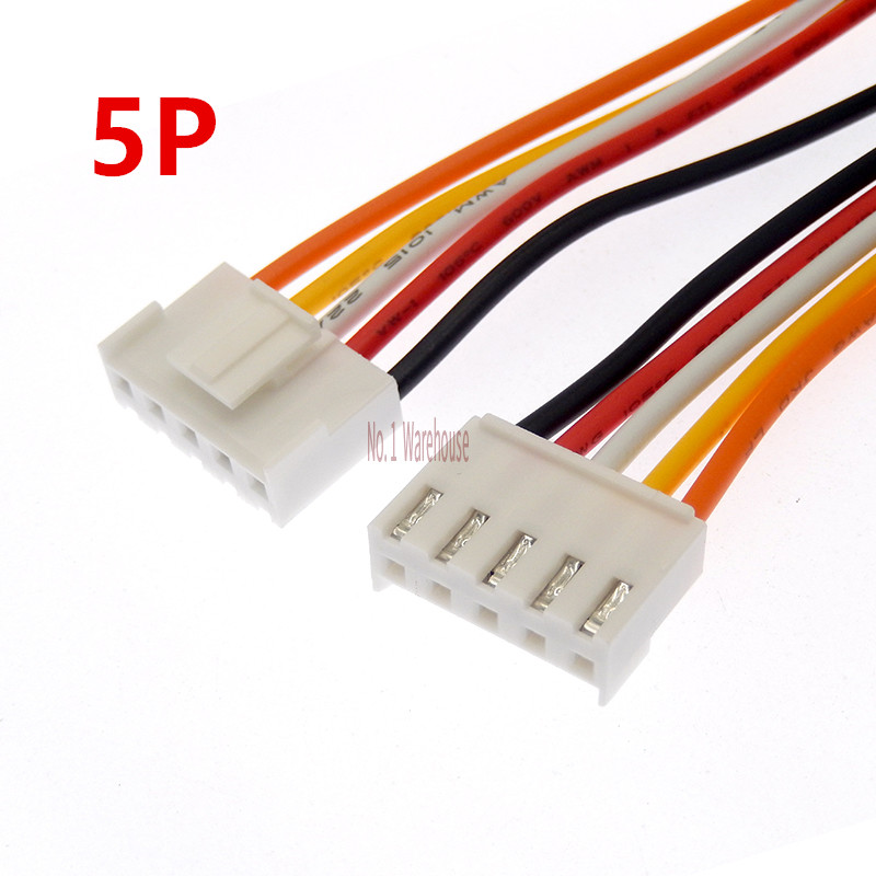 2/5PCS JST VH3.96 VH 3.96mm 100/200/300mm Female Housing Plug Connector Wire Cable 2 3 4 5 6 7 8 9 10Pin 22AWG Wire 20cm Length