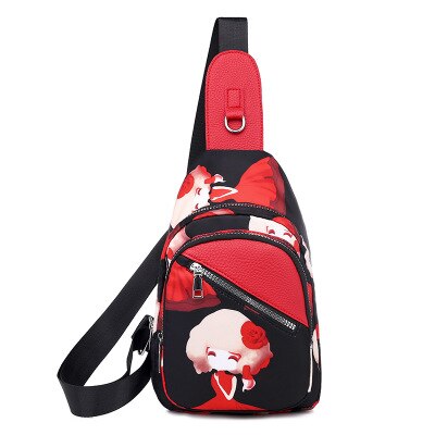 Borsa a tracolla stampata nuova moda donna marsupio 2022 borsa a tracolla borsa in nylon impermeabile borsa a tracolla nerka pochete: 4