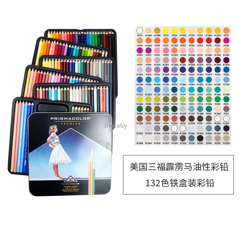 Tin Prismacolor Premier – crayons de couleur souples pour adultes, 72/132/150, pour livres de coloriage, dessin, croquis, étudiants artistes