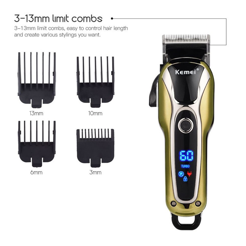 Universal Barber shop USB hair clipper 4 guide comb hair trimmer Cordless Clippers electric hair cutting machine