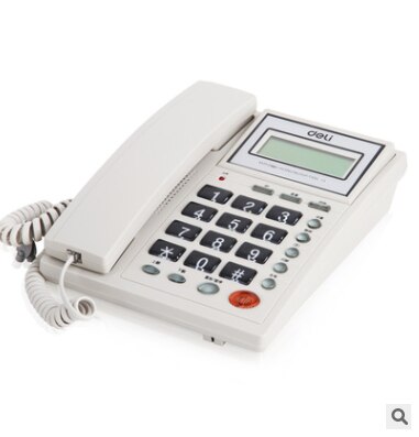 Kantoor telefoon zakelijk groot scherm bliksembeveiliging lange afstand vergrendeling parallel anti-diefstal telefoon bedraad: Wit