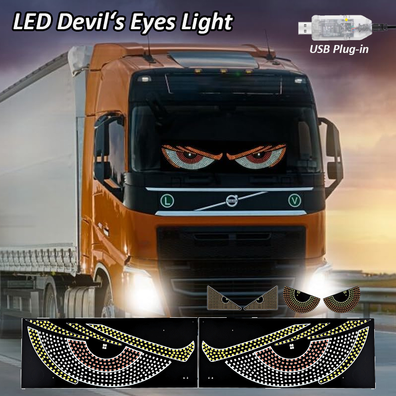 Lampe stroboscopique à LED pour pare-brise automatique, lumières de signalisation de véhicule, panneau matriciel enfichable USB, yeux de sécurité, accessoires de décoration