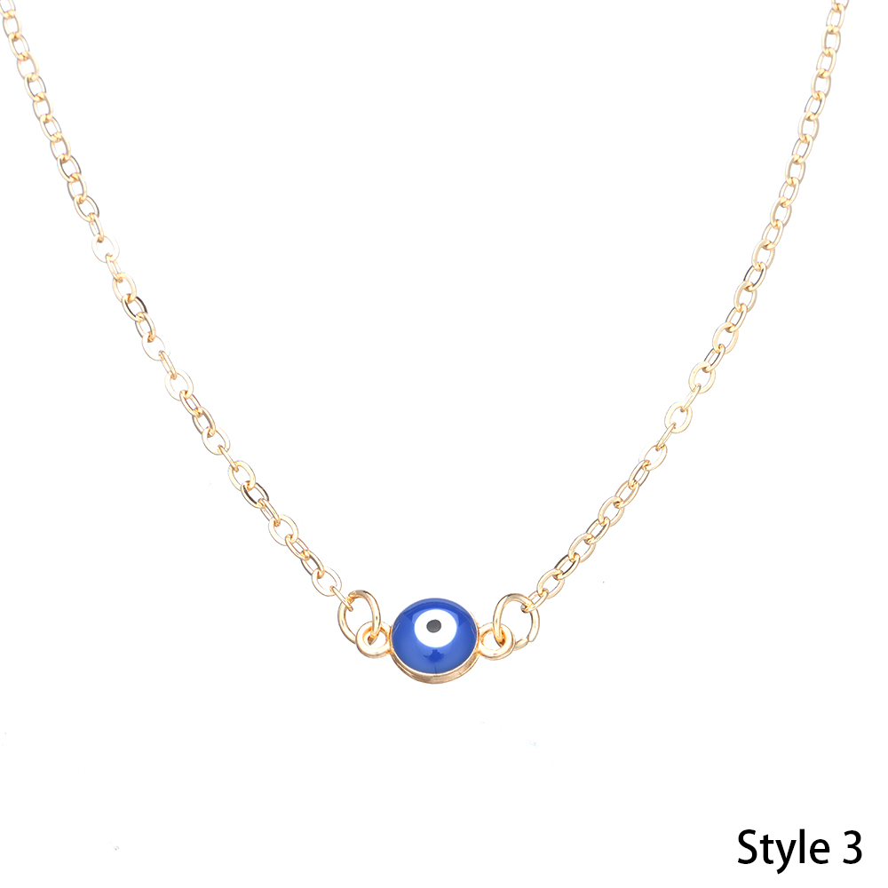 New Fashion Creative Evil Eye Pendant Necklace girocollo collana Charm amuleto collana regalo per donna uomo: Style 3