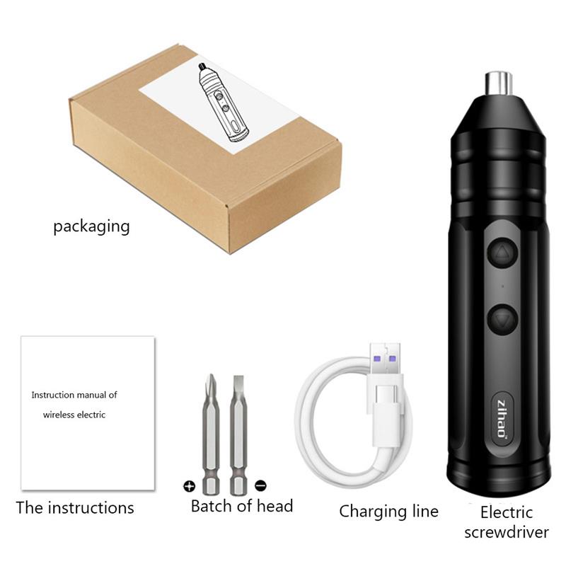 Mini Electric Screwdriver Smart Cordless Automatic Screwdriver Multifunction USB Rechargeable Portable Power Tools Set with Bits: Set B