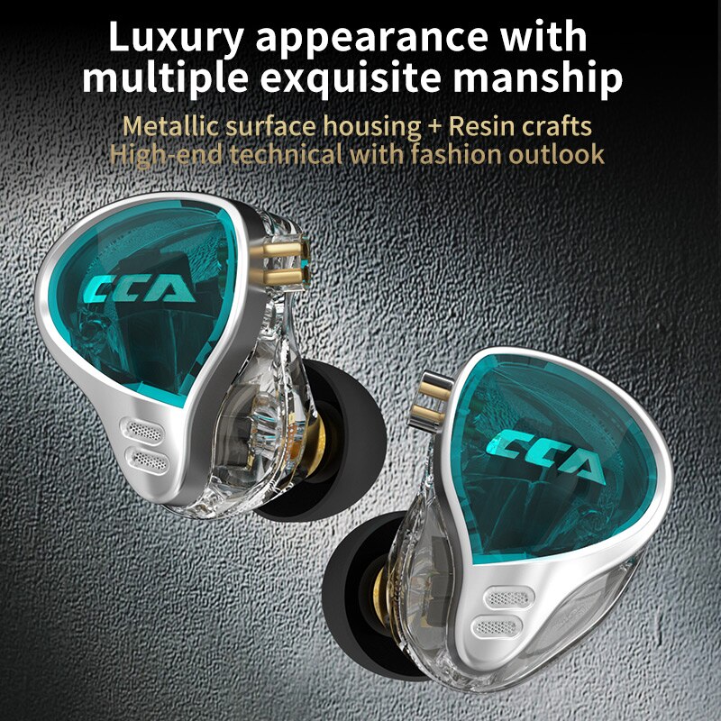CCA CA10 10 Balanced Armature In Ear Earphone HiFi Noice Cancelling Sport Headphones Earbuds Headset ASX AST CA16 PRO ZAS ZAX