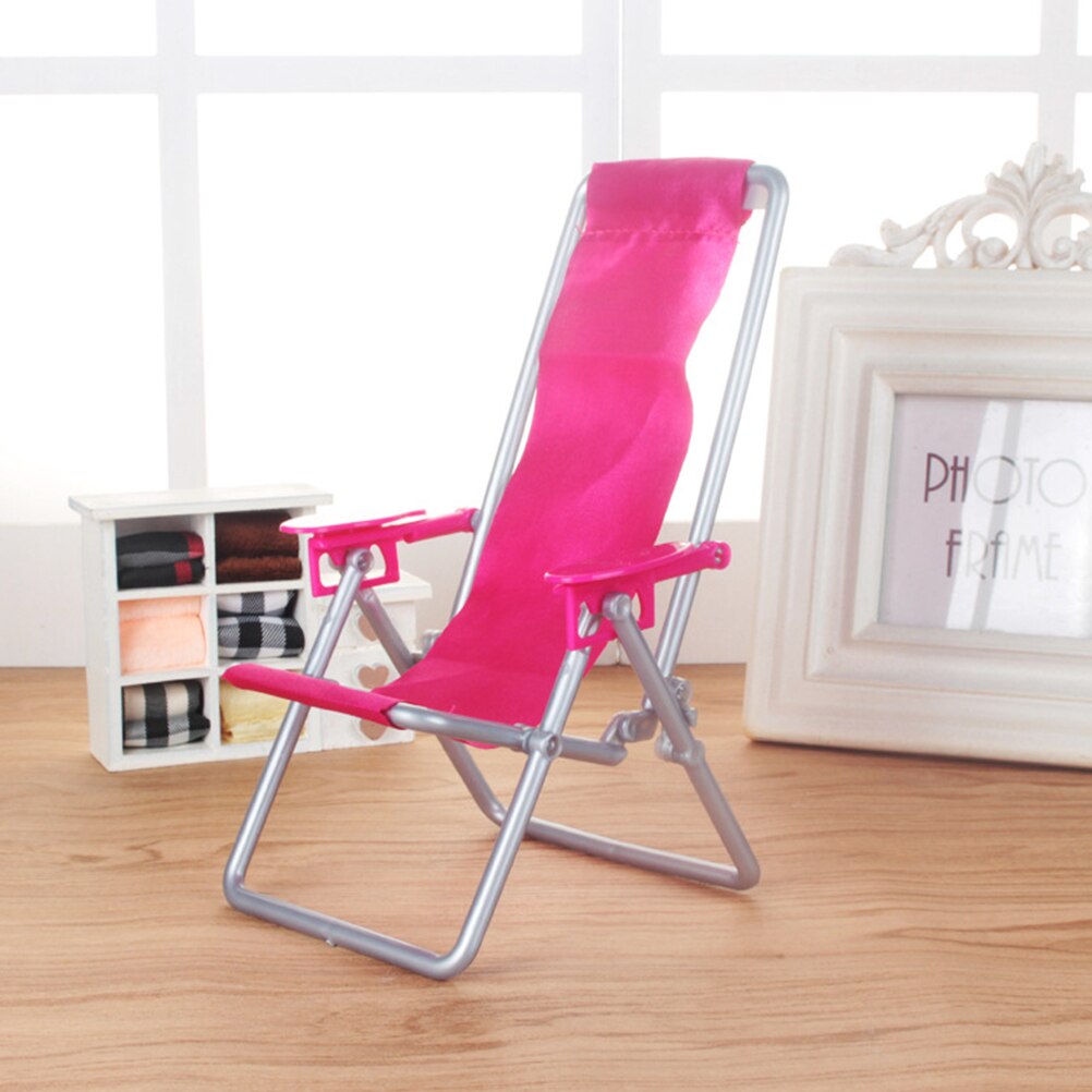 1pc Dek Stoel Vouwen Mini Oxford Doek Verstelbare Slapen Accessoire meubelen fauteuil kinderen speelgoed huis accessoires