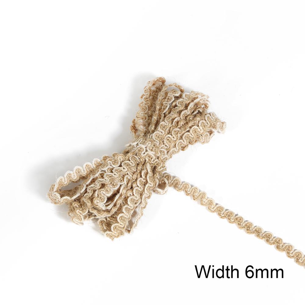 5M DIY Craft Vintage Natural Hessian Jute Twine Rope Wedding Party Burlap Ribbon Decor Home Spool Festival Scrapbooking: Style 6