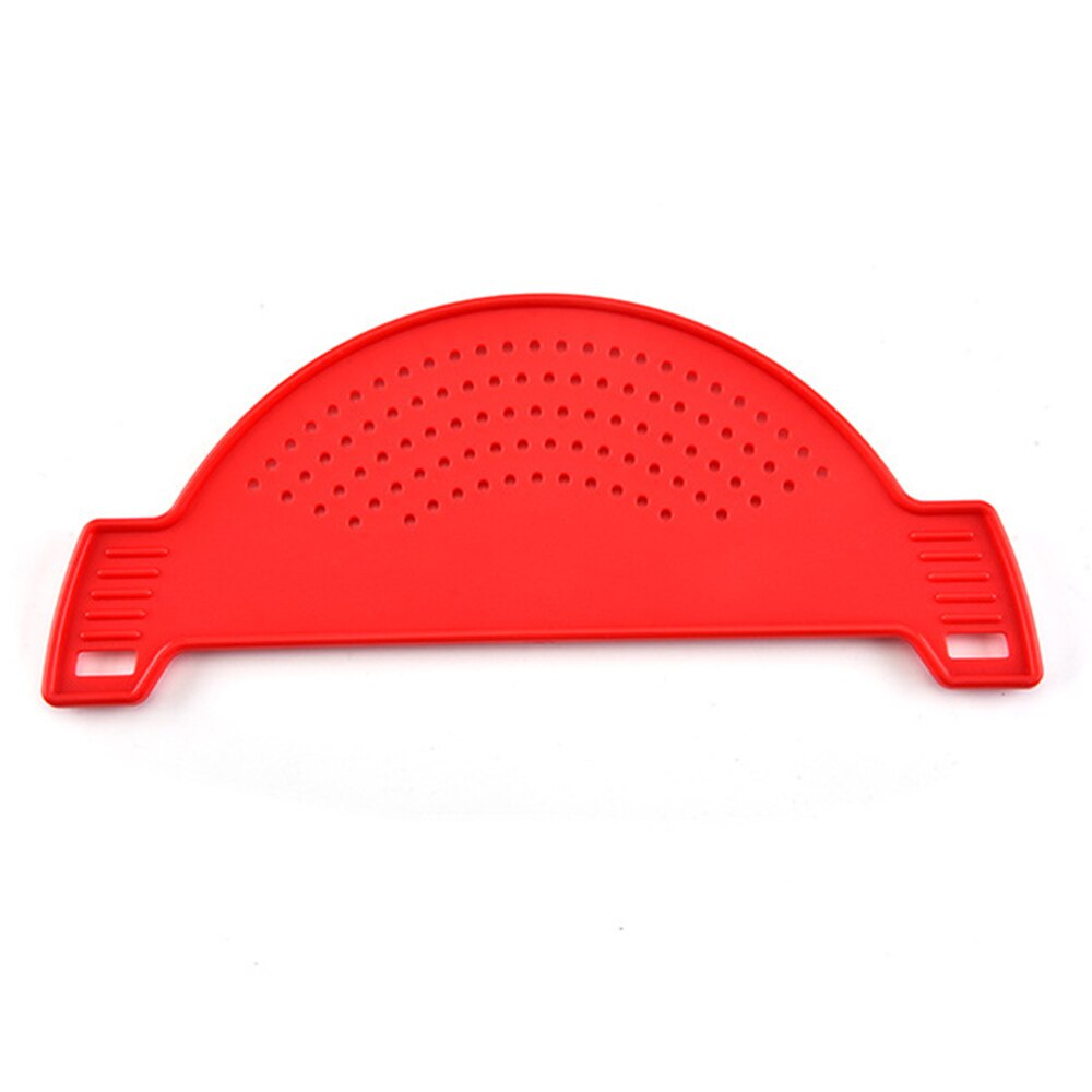 Plastic Drain Basket Washing Rice Filter Baffle Vegetables Fruit Cleaning Filter Rice Leak-proof Screen Kitchen Tool: Red