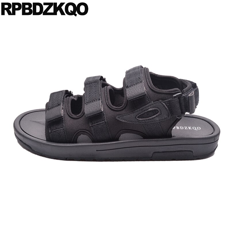 Zapatillas deportivas negras bonitas romanas de malla, Zapatos de nativo , sandalias de gladiador de verano para hombre a la con Puntera abierta