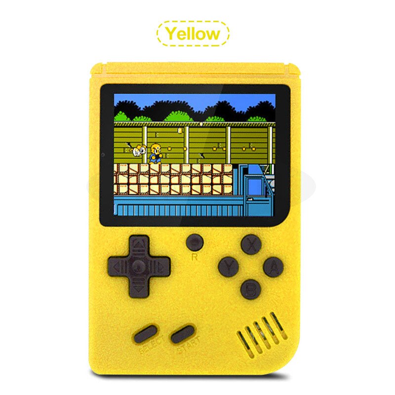 Console di gioco portatili da 3 pollici Console di videogiochi retrò 400 IN 1 lettore di giochi a 8 Bit giocatori di giochi portatili gamepad per regalo per bambini: single-player Yellow