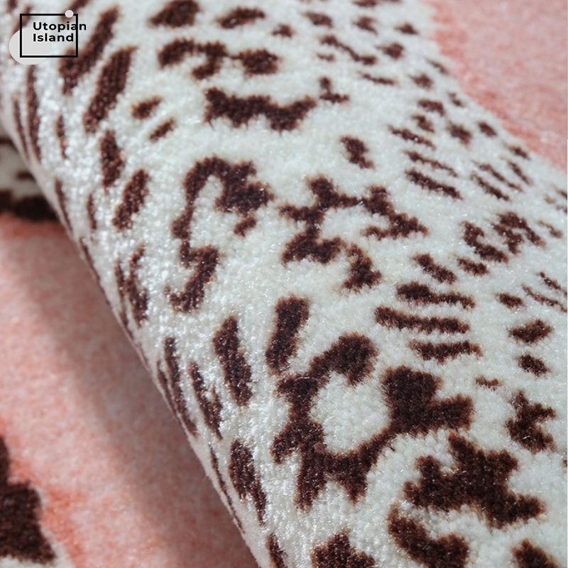 Leopard Carpet Soft Bedroom Carpet Nordic Plush Carpet Hair Baby Rugs Furry Babi Play Mat Pink Fluffy Carpets For Living Room