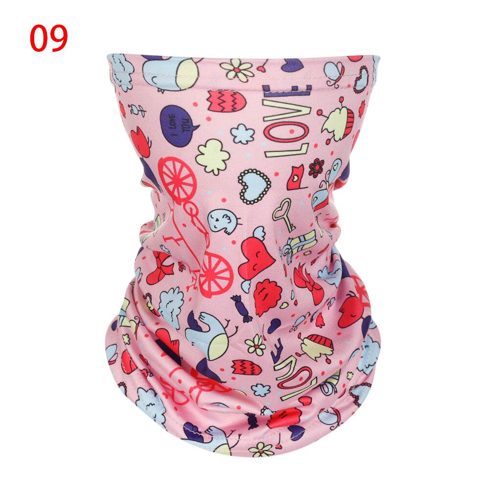 Enfants élastique Anti-UV tête visage cou guêtre Tube anti-poussière Bandana écharpe demi visage foulards en plein air cyclisme accessoires: 9